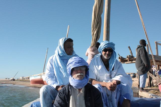 Participants à bord d'une lanche